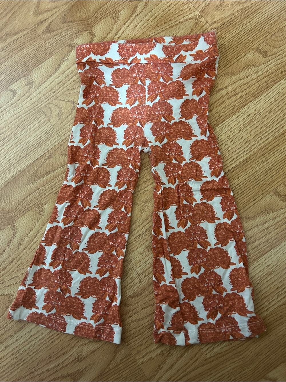 Kate Quinn Orange Rhododendrum modal pants 2T